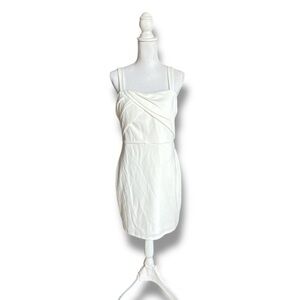 Sweetest Moments Ivory Ruched Bodycon Lulu's Dress Size Large NWT